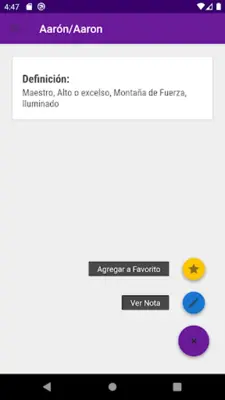 Diccionario - Nombres Bíblicos android App screenshot 3