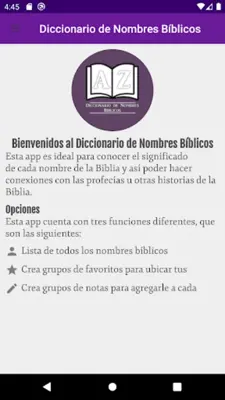 Diccionario - Nombres Bíblicos android App screenshot 6